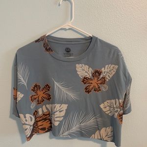 Cropped floral shirt